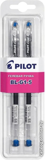 

Набор гелевых ручек Pilot G1 B-BL-G1-5T (L/L) (2 шт, синий)