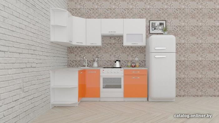 

Готовая кухня ВерсоМебель ЭкоЛайт-6 1.2x2.2 левая (белый/манго)