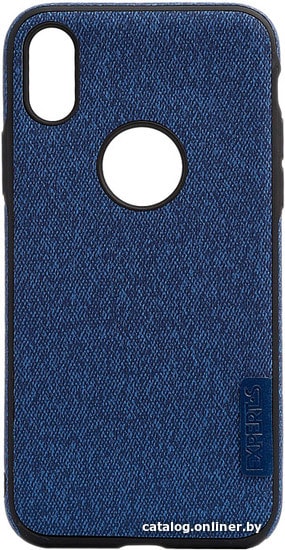 

Чехол для телефона EXPERTS Textile Tpu для Apple iPhone X/XS (синий)