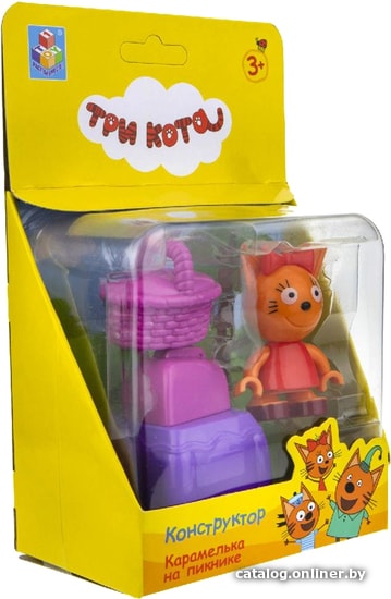 

Конструктор 1toy Три Кота Т19751 Карамелька на пикнике