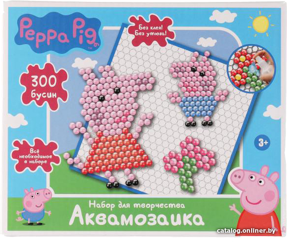 

Набор для создания поделок/игрушек MultiArt Аквамозаика Свинка Пеппа AB300-PP1