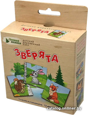 

Набор пазлов Нескучные игры Лесная сказка. Зверята 8163/63