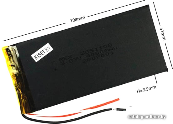 

Аккумулятор Bebat 3551108 со шлейфом 3pin