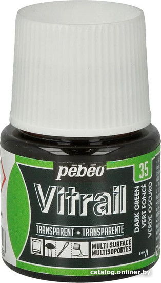 

Краска для стекла и керамики PEBEO Vitrail 050-035 (45 мл, темно-зеленый)