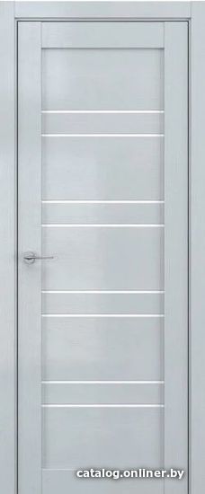 

Межкомнатная дверь Юркас Deform V15 80x200 (грей вуд/стекло lacobel белый лак)