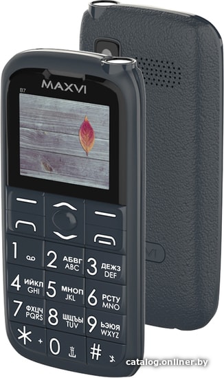 

Кнопочный телефон Maxvi B7 (маренго)