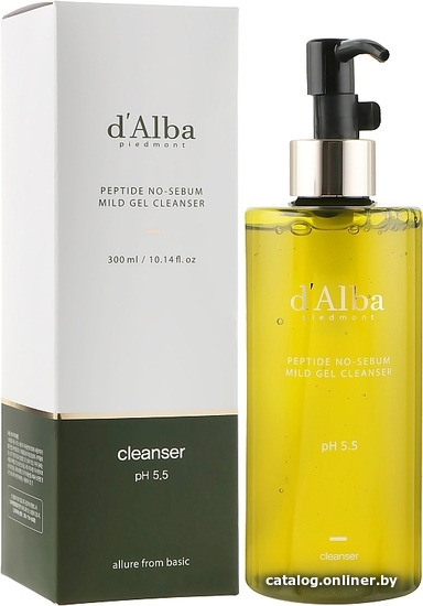 

d'Alba Гель для умывания Peptide No-Sebum Mild Gel Cleanser 300 мл