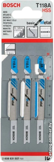 

Набор пильных полотен Bosch T118А 2608631507 (3 шт)