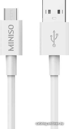 

Кабель Miniso 2130 USB Type A - microUSB (2 м, белый)