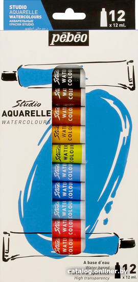 

Акриловые краски PEBEO Studio Aquarelle 668900 (12 цвx12 мл)