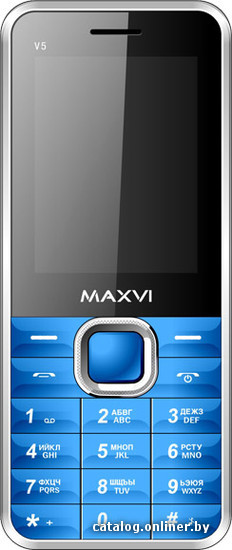 

Кнопочный телефон Maxvi V5 Blue