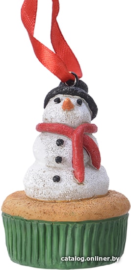 

Елочная игрушка Albero Di Natale Кекс со снеговиком 5х5х7 см 530716-3