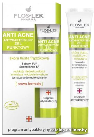 

Floslek Гель для лица Antibacterial точечный 20 мл