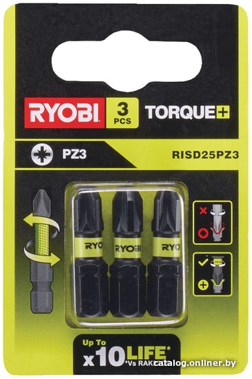 

Бита Ryobi RISD25PZ3 (3 предмета)