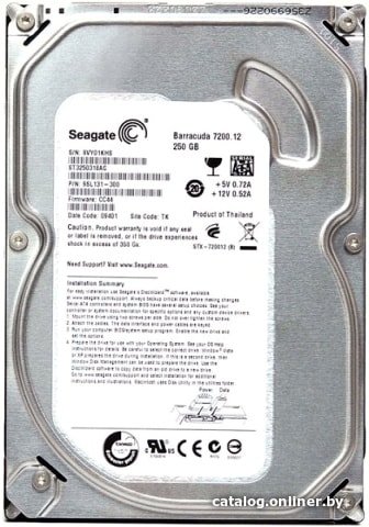 

Жесткий диск Seagate Barracuda 7200.12 250 ГБ (ST3250318AS)