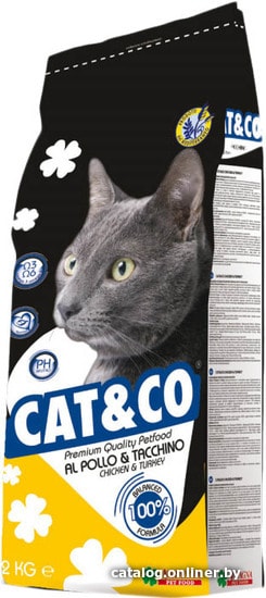 

Сухой корм для кошек Cat&Co Chicken and Turkey 20 кг