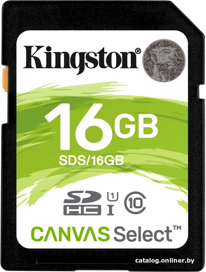 

Карта памяти Kingston Canvas Select SDS/16GB SDHC 16GB