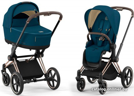

Универсальная коляска Cybex Priam IV (2 в 1, mountain blue/rose gold)