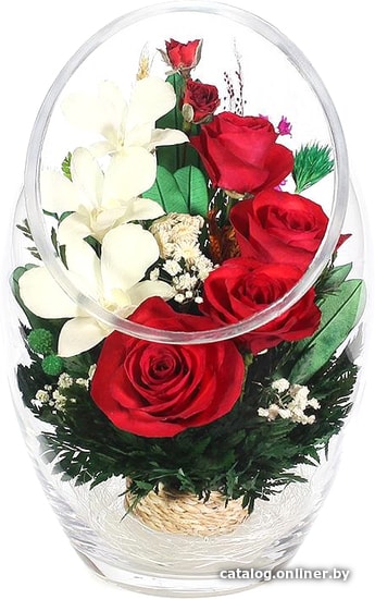 

Цветы, букеты Natural Flower Products Композиция из красных роз и белых орхидей HyTT1