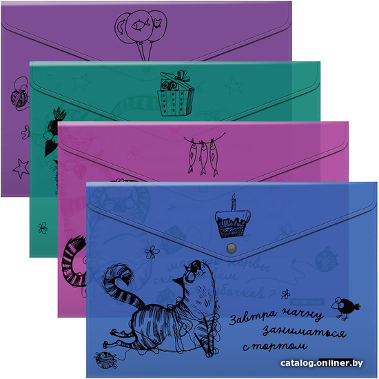 

Папка-конверт Erich Krause Zen Cats 54905 (в ассортименте)
