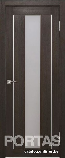 

Межкомнатная дверь Portas S25 90x200 (орех шоколад, стекло мателюкс матовое)