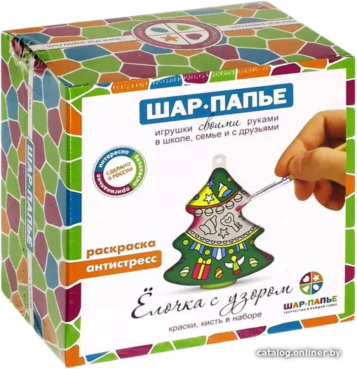

Набор для создания поделок/игрушек Шар-папье Елочка с узором B02533T2
