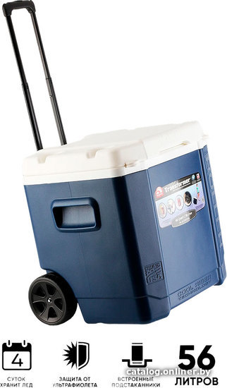 

Термобокс Igloo Transformer 60 Roller Mid-Blue 00042272 56л (синий/белый)