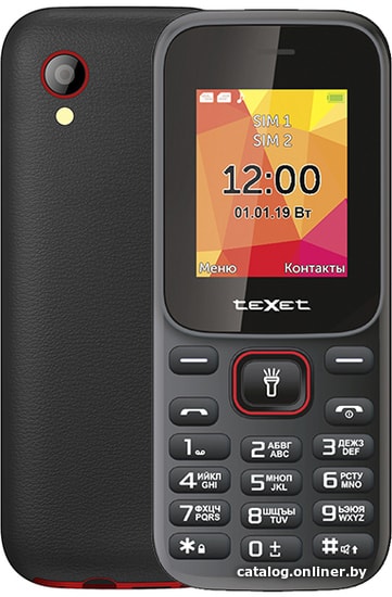 

Кнопочный телефон TeXet TM-124 (черный)