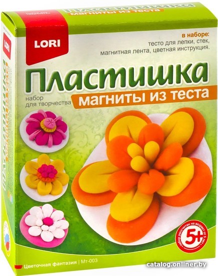 

Набор для лепки Lori Магниты из теста. Цветочная фантазия Мт-003