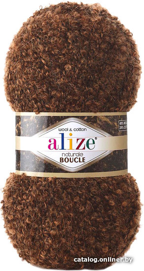 

Пряжа для вязания Alize Naturale Boucle 6020 (200 м, коричневый)