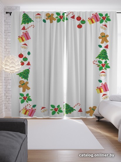 

Комплект штор JoyArty Рождественская рамка 1.45x2.65 м p_53283_145x265 (2 шт)