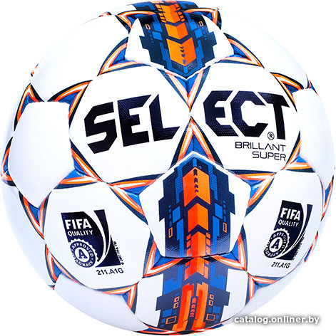 

Мяч Select Brilliant Super (5 размер, белый/синий/оранжевый)
