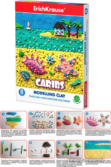 

Пластилин Erich Krause Caribs 55891 (8 цв)