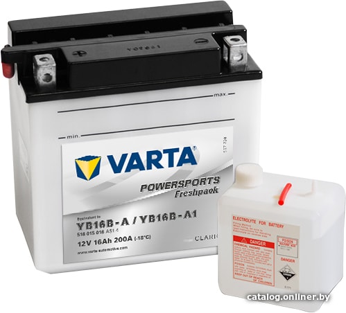 

Мотоциклетный аккумулятор Varta Powersports Freshpack YB16B-A 516 015 016 (16 А·ч)