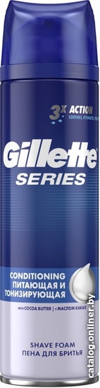 

Пена для бритья Gillette TGS Conditioning питающая и тонизирующая с маслом какао (250 мл)