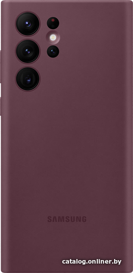 

Чехол для телефона Samsung Silicone Cover для S22 Ultra (бургунди)