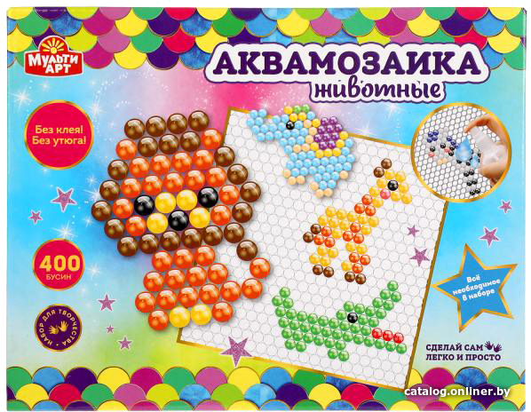 

Набор для создания поделок/игрушек MultiArt Аквамозаика Сафари ABMA400-1