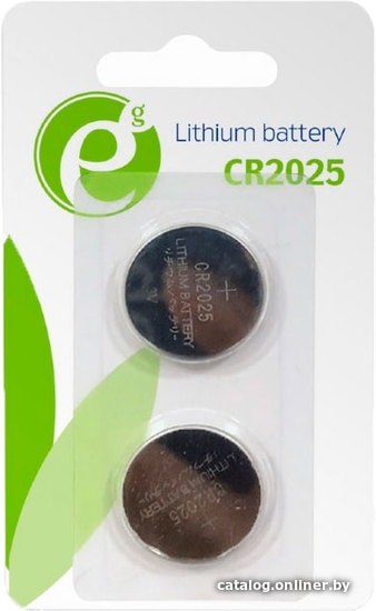 

Батарейка EnerGenie Lithium CR2025 2 шт. EG-BA-CR2025-01