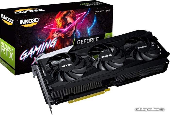 

Видеокарта Inno3D GeForce RTX 3090 Gaming X3 24GB GDDR6X N30903-246X-1880VA37N