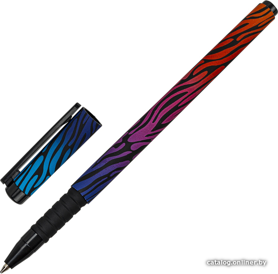 

Ручка шариковая BRAUBERG Soft Touch Grip Neon Zebra 143721