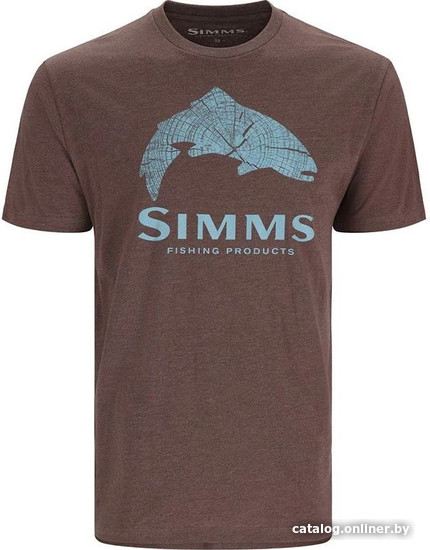 

Футболка Simms Wood Trout Fill T-Shirt (S, коричневый)
