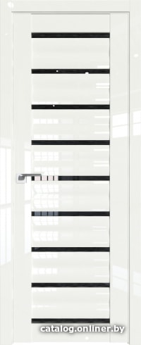 

Межкомнатная дверь ProfilDoors 76L 40x200 (дарквайт люкс, стекло дождь черный)