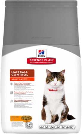 

Сухой корм для кошек Hill's Feline Adult Hairball Control Курица 1.5 кг