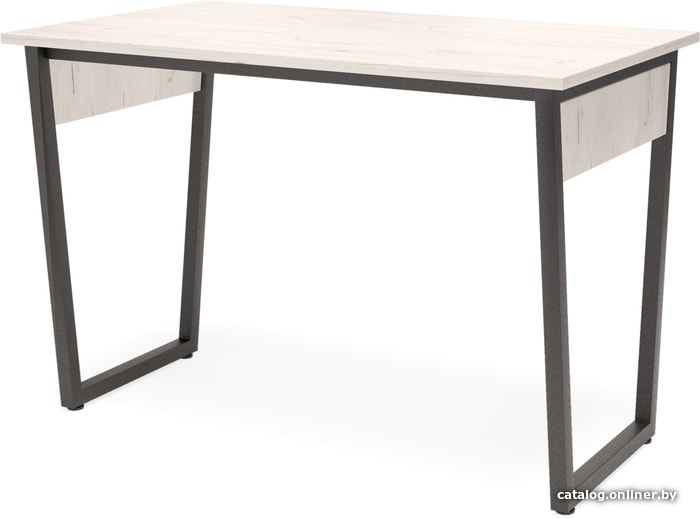 

Стол Millwood Р 1 110x65 (дуб белый craft ЛДСП/металл черный)