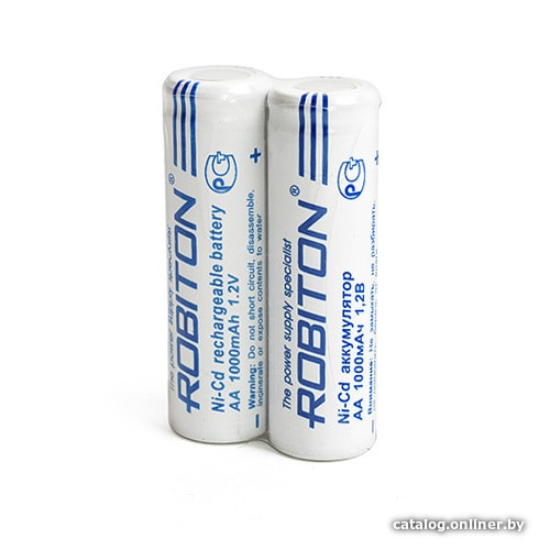 

Аккумулятор Robiton AA 1000mAh с плоским контактом 2 шт. (Пленка)
