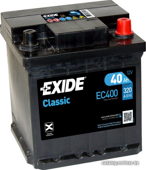 

Автомобильный аккумулятор Exide Classic EC400 (40 А/ч)