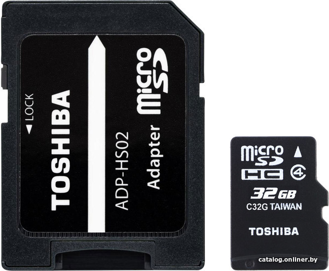 

Карта памяти Toshiba THN-M102K0320M2 microSDHC Class 4 32GB (с адаптером)