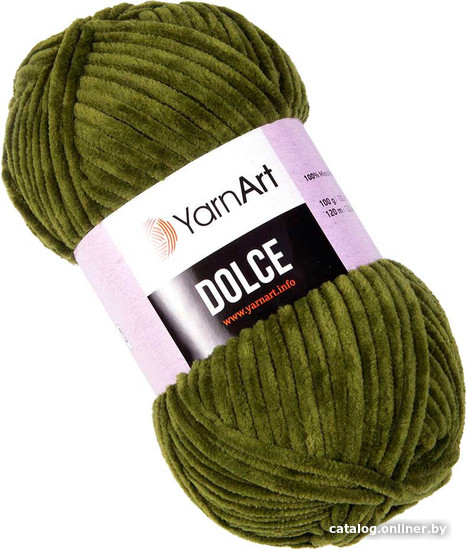 

Пряжа для вязания Yarnart Dolce 772 100 г 120 м (темный хаки)