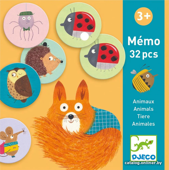 

Развивающая игра Djeco Мемо Животные 08116