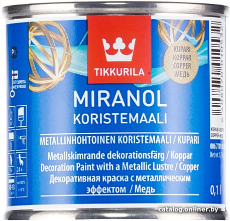 

Краска Tikkurila Miranol 1 л (серебристый)